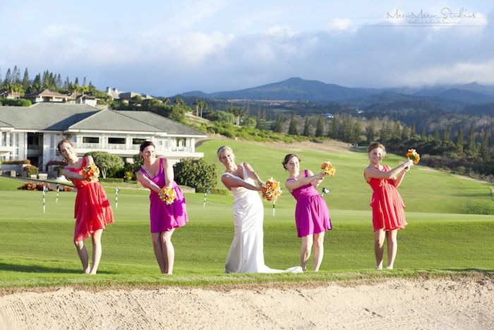 Bridal Party on Golf Course Thumbnail
